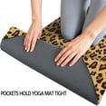 thumbnail image 3 of Yellow and Brown Of Cheetah Print Hot Yoga Mat Towel Non Slip for Hot Yoga - Quick-Drying Yoga Mat Cover with 4 Corner Pockets with Travel Bag - Hot Yoga Towel Non Slip 74"x26", 3 of 6