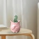 thumbnail image 1 of Maceta con forma de búho para decoración del hogar, Mini maceta de cerámica para bonsái, para estante, Patio, hogar, oficina y jardín , Sin olor Rosa, 1 of 8