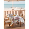 thumbnail image 2 of Outdoor Tablecloths with Umbrella Hole & Zipper, Spring Floral 60 x102 Inch Rectangle Tablecloths, Watercolor Lavender Daisy Butterflies Botanical Waterproof Table Cloth, Patio/Pool Table Covers, 2 of 8