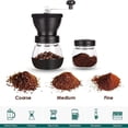 thumbnail image 2 of PARACITY Manual Coffee Bean Grinder with Ceramic Burr, Hand Coffee Grinder Mill Small with 2 Glass Jars(11OZ per Jar) Stainless Steel Handle for Drip Coffee, Espresso, French Press, Turkish Brew, 2 of 7