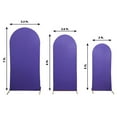 thumbnail image 4 of BalsaCircle 3 Fitted Purple Matte Spandex Round Top Wedding Arch Backdrop Stand Covers Set Party, 4 of 7