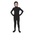 thumbnail image 3 of Combinaison Zentai Intégrale Unisexe pour Enfants avec Capuche Révélatrice du Visage, Justaucorps en Spandex et Polyester pour Cosplay, Performances sur Scène, Costumes d'Halloween et Fêtes à Thème Noir, 3 of 3