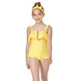 thumbnail image 5 of Penkiiy Toddler Kids Baby Girls Summer Small Ruffle Color Sling One-piece SwimsuitGirls Bikini Swimsuits 4-16 On Sale Yellow 3-4 Years, 5 of 9