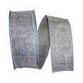 thumbnail image 1 of Reliant Ribbon 92573W-900-40K Everyday Linen Value Wired Edge Ribbon - Grey - 2.5 in. x 50 yards, 1 of 3