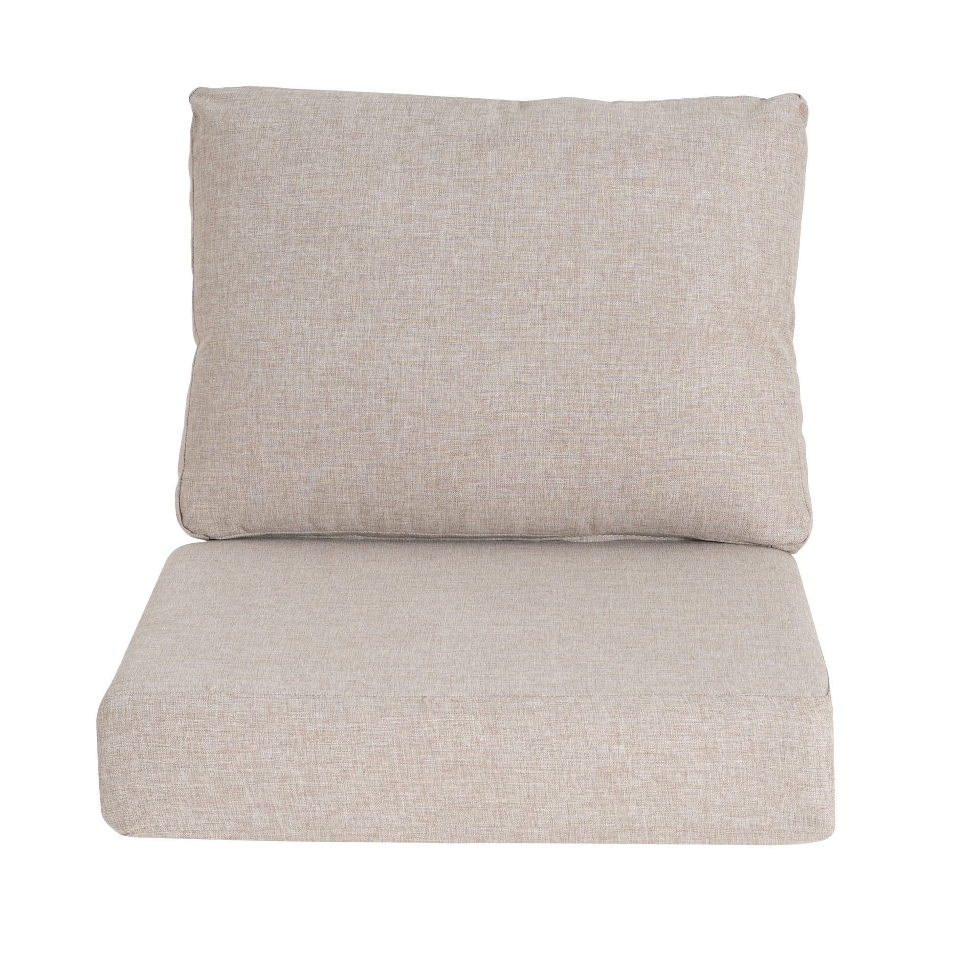 Jopath Outdoor Beige Club Chair Cushion Set with Seat Cushion and Back Cushion, Compatible with Most Club Chair for Patio Balcony Garden(Without Club Chair)