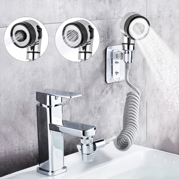 Handheld Shower Bathroom Wash Face Basin Water Tap External Shower Toilet Hold Filter Flexible