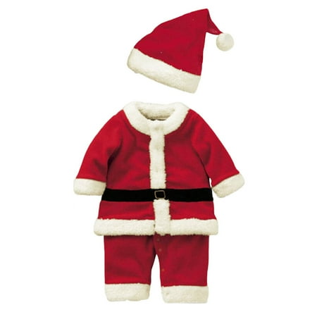 

Baby Christmas Top Pants Dress Sets with Soft Lightweight Cotton Santa Claus Style for Friend Family Neighbors Gift Red 110cm