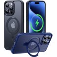 thumbnail image 3 of CASEKOO - Funda con anillo magnético oficial para iPhone 15 Pro Max [protección militar contra caídas] [compatible con MagSafe] mate translúcida delgada para iPhone 15 ProMax de 6,7 pulgadas 2023, col, 3 of 4