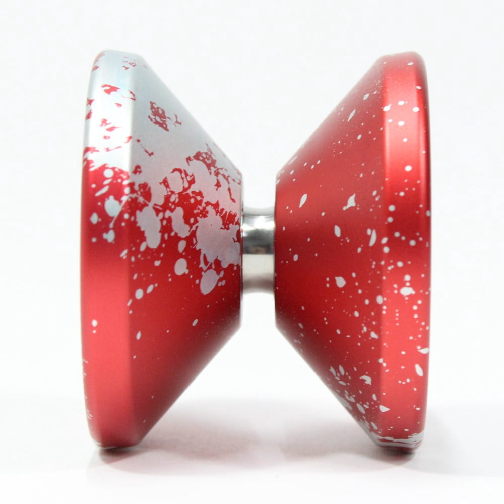 Sengoku Shingen Yo-Yo - Bi-Metal YoYo - 7175 Aluminum with Stainless Steel Rings (Red Silver Splash)