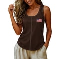 thumbnail image 6 of Vmvidoty Womens Vintage Solid Color Racerback Tank Tops Summer Beach Vacation Tank Cami Casual Loose Workout Yoga Tanks Vest Brown S, 6 of 6