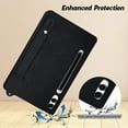 thumbnail image 6 of Slim Case for Samsung Galaxy Tab S10+ Plus/S9+ Plus/S8+ Plus/S7+ Plus/S7 FE, Shockproof Hand Strap Stand Lightweight Bumper Thin Cover for Galaxy Tab S10+ 5G/S9+ 5G/S8+ 5G/S7+ 5G/S7 FE 5G,Black, 6 of 7