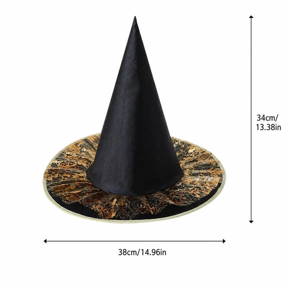 Lace Witches Hats Black Witch Headwear Halloween Costume Accessories Wizard Dress Up Decorations Green