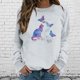 thumbnail image 1 of Puntoco Camisas de verano para mujer, cuello redondo, manga larga, blusa regular estampada Puntoco Puntoco-1133, 1 of 5