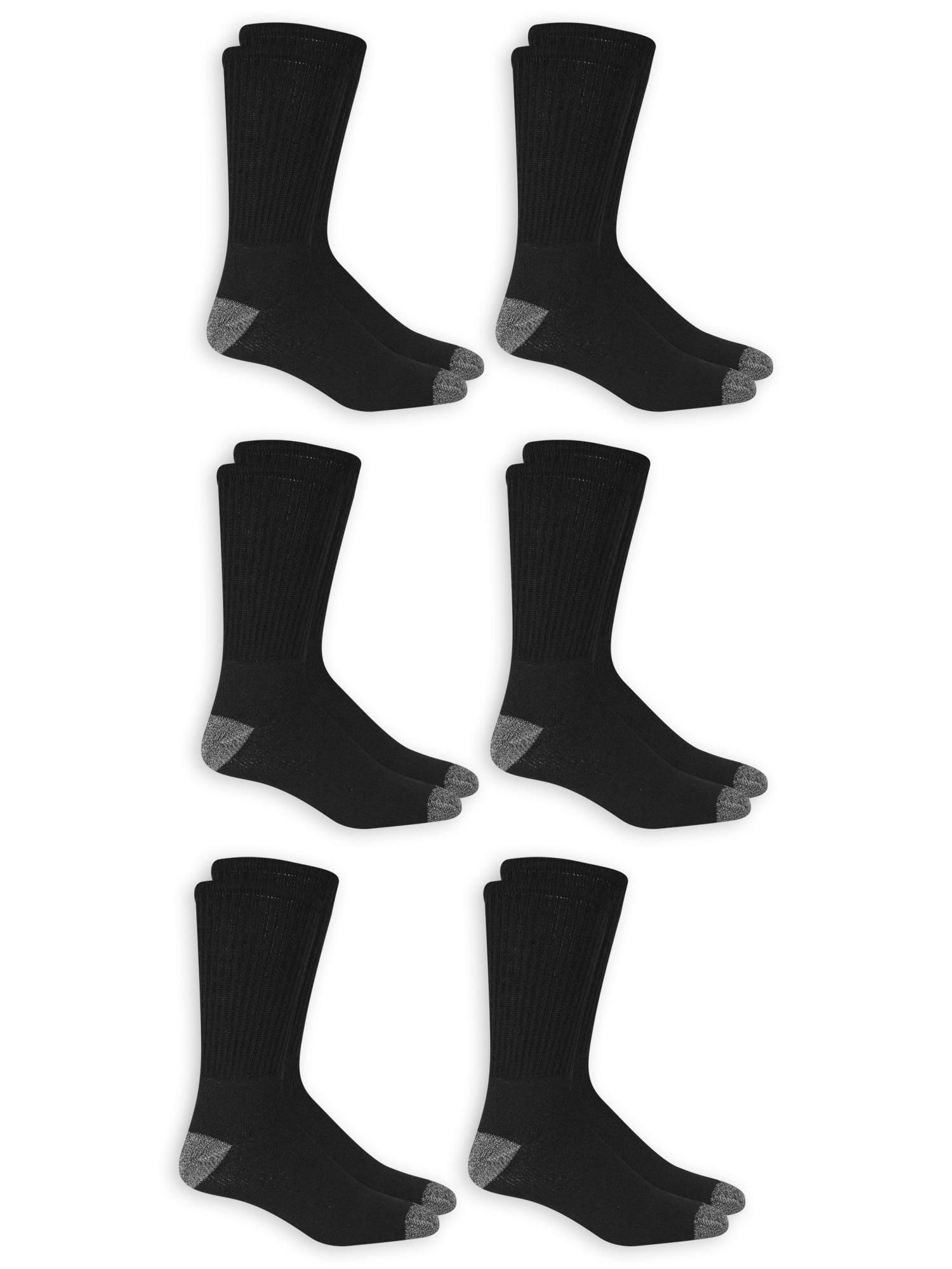 Men's Big & Tall Odor Resistant Crew Socks 6 Pack