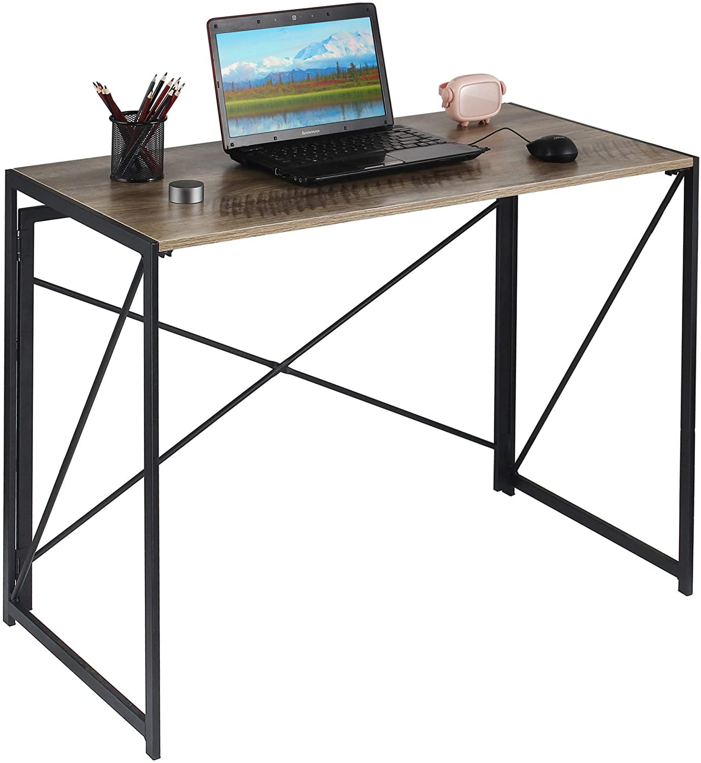Folding Computer Desk,Small Computer Workstations for Writing Desk,Easy