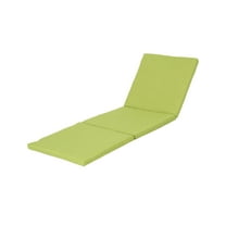 GDF Studio Laraine Outdoor Water Resistant Fabric Chaise Lounge Cushion, Green