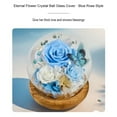 thumbnail image 3 of Birthday Flowers Gifts for Women, Preserved Forever Roses in Glass Dome with LED Light, Eternal Flowers Fresh Bouquet, for Mom Daughter Grandma Wife Girlfriend red, 3 of 9