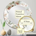thumbnail image 5 of DESIGN ART Designart 'Green and Orange Wildflowers II' Printed Modern Wall Mirror 24in.x24in., 5 of 5