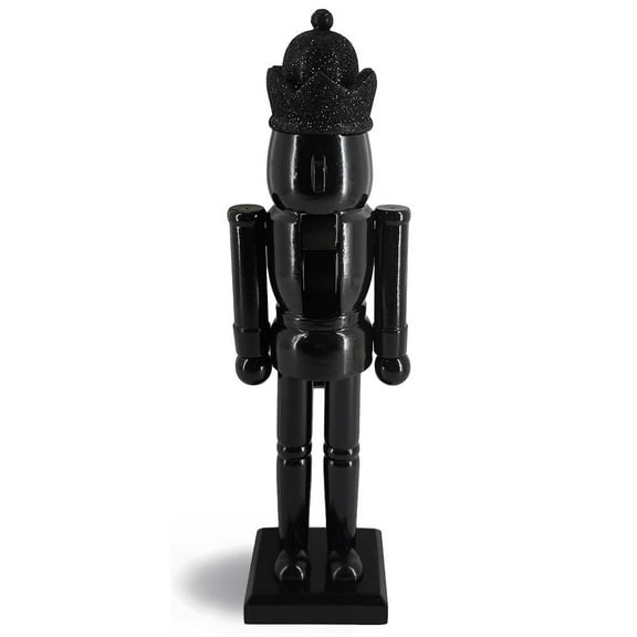 Modern Christmas Mantle King Nutcracker Solid Black