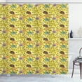 thumbnail image 1 of Botanical Shower Curtain, Blooming Flowers on Swirling Branches Lively Spring Trees Rural Woodland Theme, Fabric Bathroom Set with Hooks, 69W X 84L Inches Extra Long, Multicolor, by Ambesonne, 1 of 3