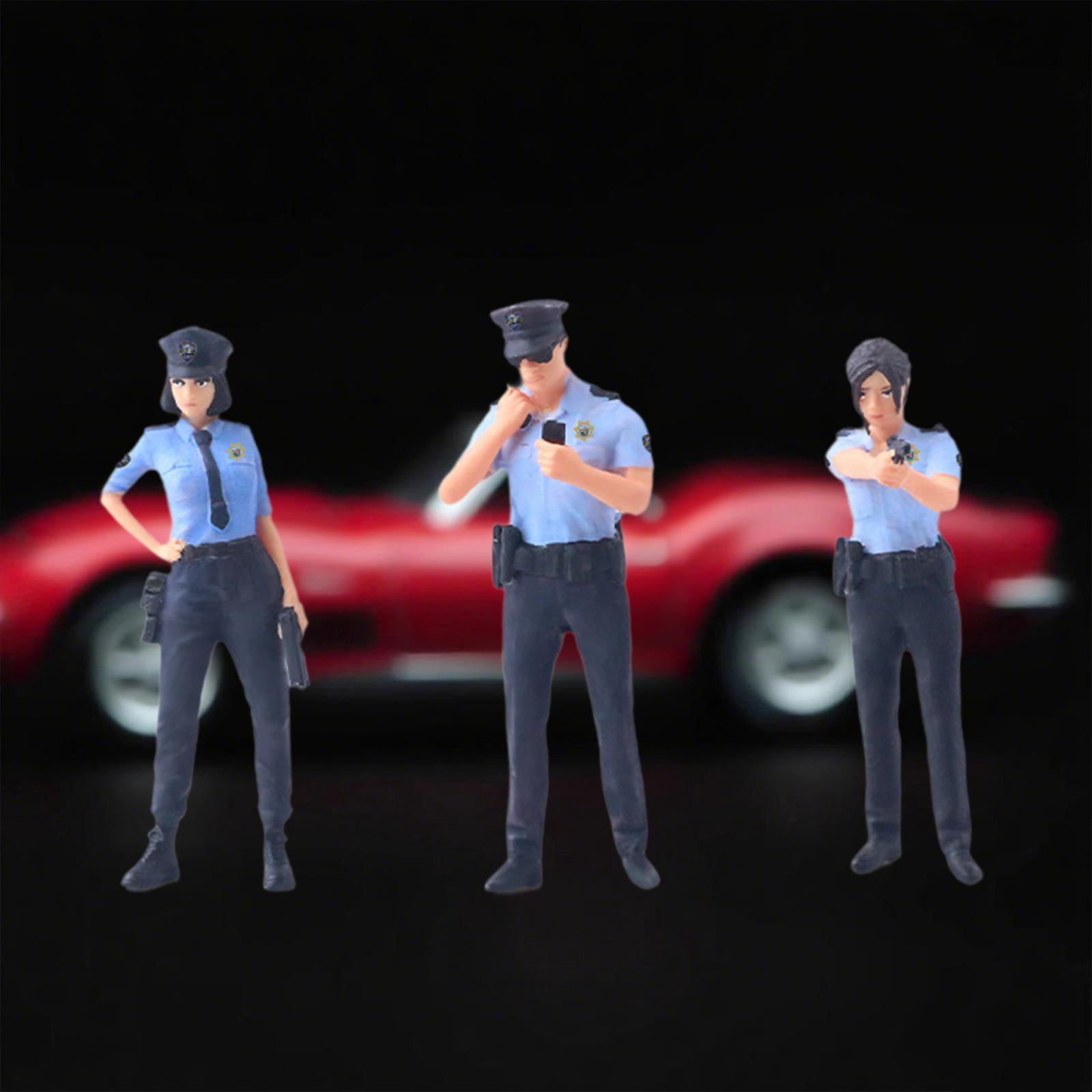 Dualoai 3 Pieces 1/64 Figures People Collection Railway Layout Standing People Model