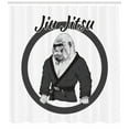 thumbnail image 3 of Ambesonne Animal Art Shower Curtain, Wrestler Gorilla Print, 69"Wx70"L, Charcoal Grey White, 3 of 3