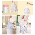 thumbnail image 6 of 4 Gallon Trash Bags 75 Count- Drawstring small trash Bags 1.1mil Thick for Bathroom, Kitchen, Bedroom, Office Toilet Home (White-pink, 75Counts), 6 of 9