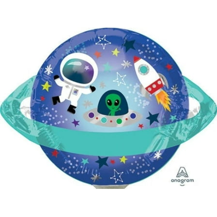 14" PLANET Mini Shape Balloon (Air-Fill Only) • Party Supplies Decorations Foil Mylar Balloon