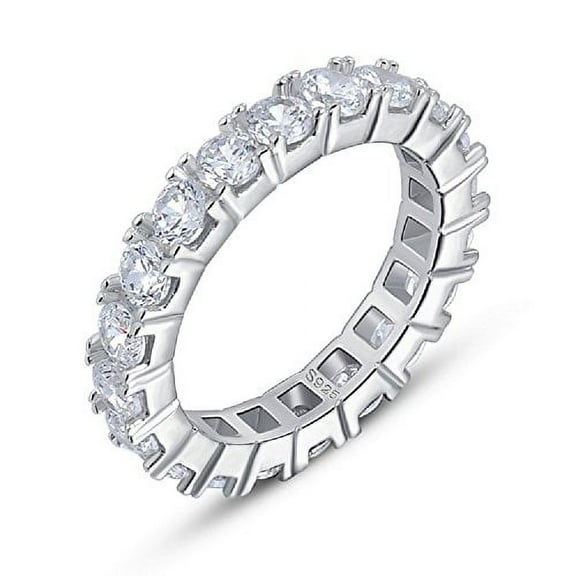 Cubic Zirconia Crystal Eternity Ring (8)