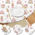 thumbnail image 4 of Princess Carriage Castle Pattern Round Fitted Tablecloth with Elastic Edge,Dining Table Cover Waterproof,Outdoor Round Tablecloth for Camping,Dining,Indoor and Outdoor, 4 of 7