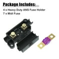 thumbnail image 3 of 150A Fuse Kit 4 ANS Holders 7 x 150 AMP Fuses Replacement for Car Auto Dual Battery Universal, 3 of 6