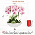 thumbnail image 2 of Flores Artificiales Orquídea Rosa Briful con Maceta de Cerámica 45 cm, 2 of 7