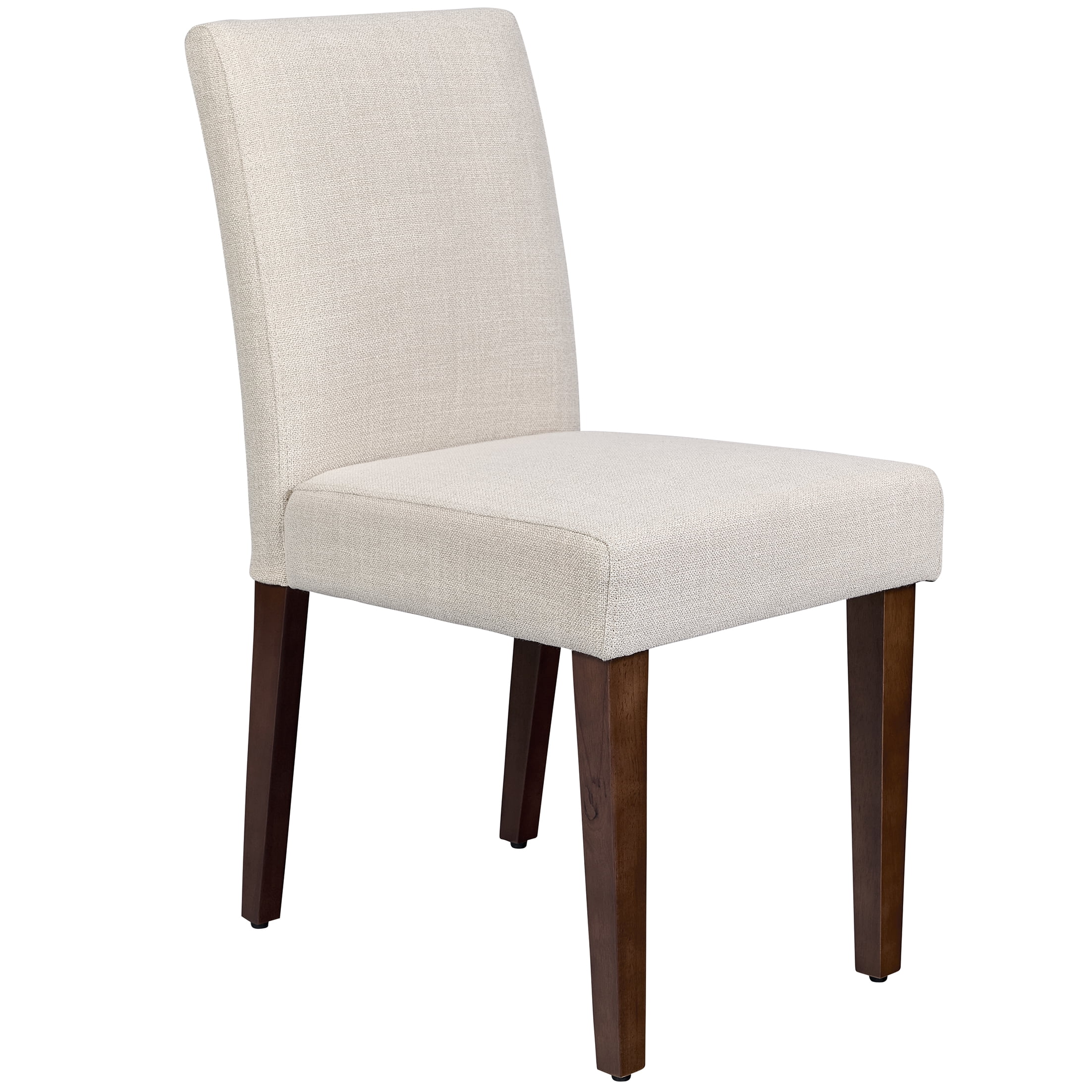 Better Homes & Gardens Canton Parsons Chair Set, Walnut, White, 2 Pack