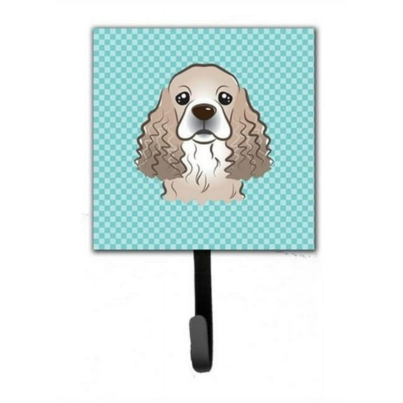 Carolines Treasures BB1154SH4 Checkerboard Blue Cocker Spaniel Leash & Key Holder