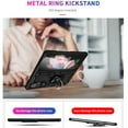 thumbnail image 4 of Feishell Hybrid Armor Case for Samsung Galaxy Z Fold3 5G,Military Grade Shockproof 360 Rotatable Metal Ring Holder Kickstand Support Magnetic Car Mount Dual Layer Protective Phone Case,Black, 4 of 8