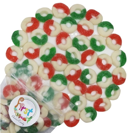 FirstChoiceCandy Gummy Rings ( Christmas Mix, 2 Pound )