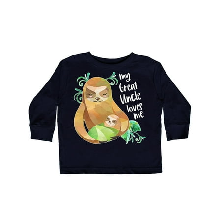 

Inktastic My Great Uncle Loves Me Cute Sloth and Baby Gift Toddler Boy or Toddler Girl Long Sleeve T-Shirt