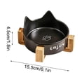 thumbnail image 4 of Tuvgenk Ceramic Dog & Cat Bowl Elevated Pet Food Water Bowl Black Raised Non-Skid No Spill Cute Cat Dish Pet Feeder for Small Dog, 4 of 5