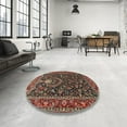 thumbnail image 3 of Ahgly Company Indoor Rectangle Traditional Dark Almond Brown Persian Area Rugs, Swatch Sample, 3 of 6