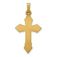 thumbnail image 4 of Auriga 14K Yellow Gold Brushed and Polished Budded Cross Pendant for Women (L-31.25mm), 4 of 6