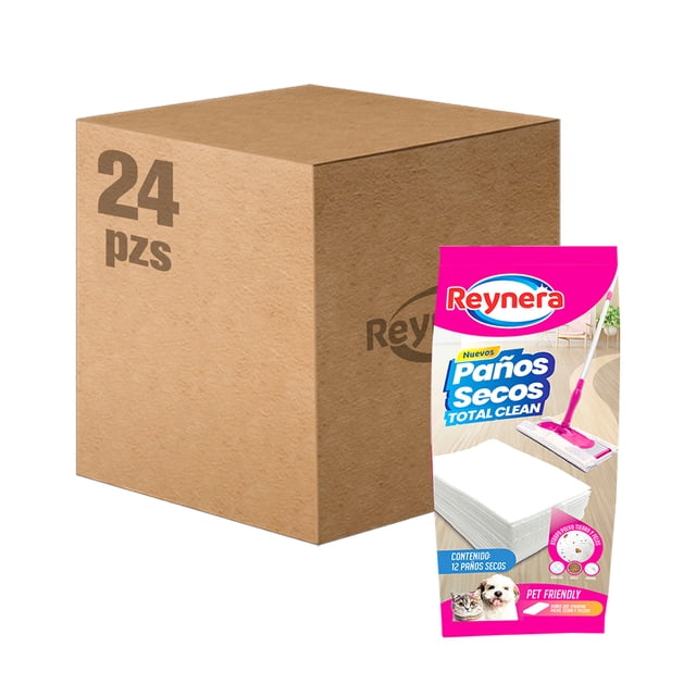 Kit De 24 Repuestos De Paños Secos Para Mop Total Clean Reynera