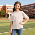 thumbnail image 5 of Luvrsol Boys' T-Shirt Unisex Kids Solid Basic Breathable Cotton Plain Daily Layering Tops 110-150, 5 of 7