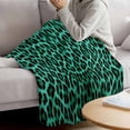 thumbnail image 3 of Green Leopard Print Blanket Soft Cozy Warm Throw Blanket for Couch, Plush Fuzzy Flannel Fleece Blankets for Sofa, Farmhouse Abstract Animal Patterned Bed Blankets Lightweight Gifts for Women, 50"x60", 3 of 9