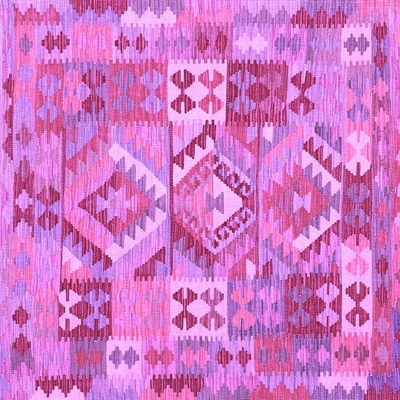 Ahgly Company Indoor Square Southwestern Purple Country Area Rugs, 6' Square