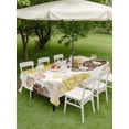 thumbnail image 3 of Outdoor Tablecloth with Umbrella Hole and Zipper, Yellow Ombre Spring Floral Rectangle Table Cloth 60x120 Inch Waterproof Tablecloth, Summer Botanical Flowers Picnic Table Cover for Patio Camping, 3 of 7