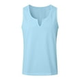 thumbnail image 3 of Bcfgryg Men's V Neck Tank Tops Sleeveless Undershirt For Summer Casual Wear Vest for Men, 3 of 4