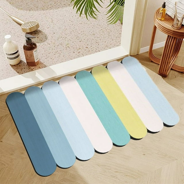 pstuiky Bath Rug Super Absorbent & Quick Drying Rubber Backing Non-Slip Washable & Easy Clean 16X24 Inch Bathroom Floor Mat Shower Rug for In Front of Tub