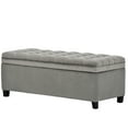 thumbnail image 1 of Sofa Side Bench Enteyway Bench with Button Tufted Top Upholstered Flip Top Storage Bench for Living Room - Multicolor, 1 of 8