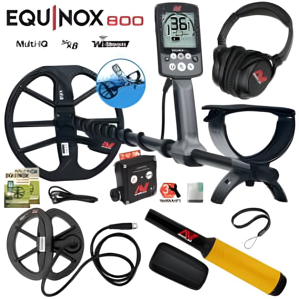 Minelab Equinox 800 Metal Detector with 6" Coil and Pro-Find 35 Pinpointer
