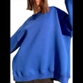 thumbnail image 3 of Sudaderas de Mujer con Cuello Redondo, Forro , Suéteres Oversize, Otoño 2025, Blusas Bonitas, Ropa Preppy Estilo-W L, 3 of 8